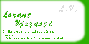 lorant ujszaszi business card